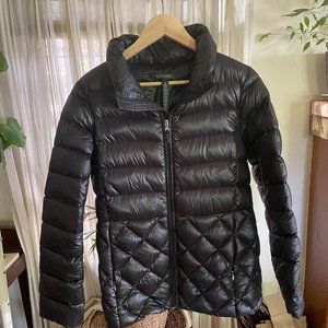 Ralph Lauren Women's Down Fill Quilted Puffer Jacket, Black